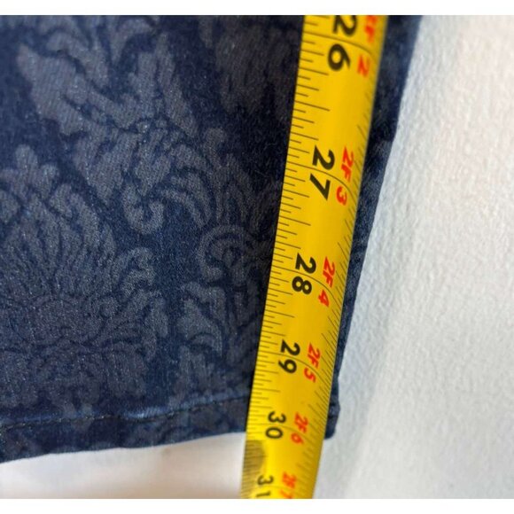 Chico’s So Slimming Women’s Skinny Jeans Blue Basil Print Regular Size 00 - Picture 9 of 10